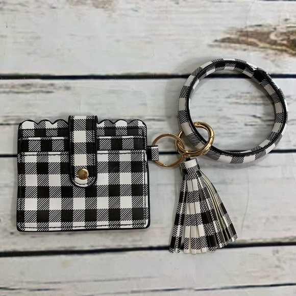 Black & White Buffalo Check Bracelet /Wallet - Picture 1 of 6